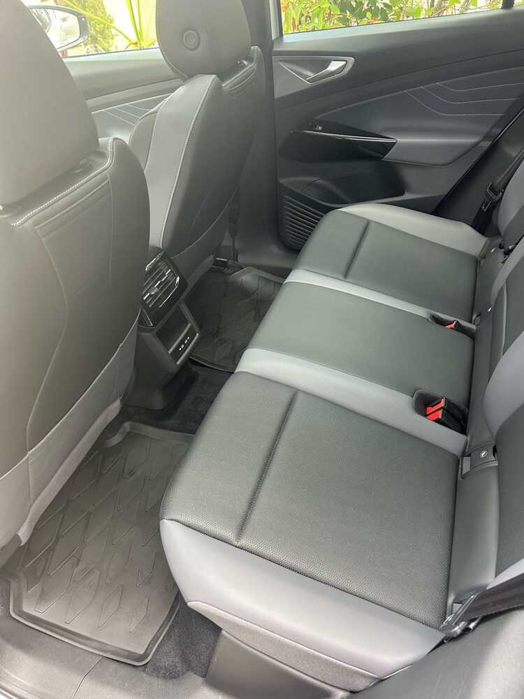 Freshly cleaned Volkswagen rear seats and floor mats